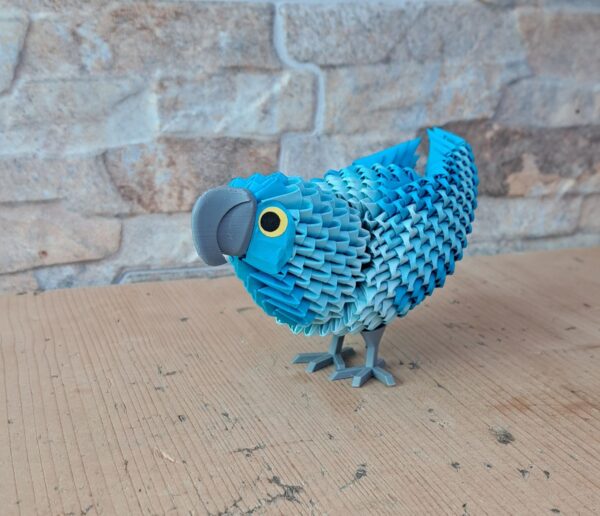 Papagei - in 3 verschiedenen Blautönen