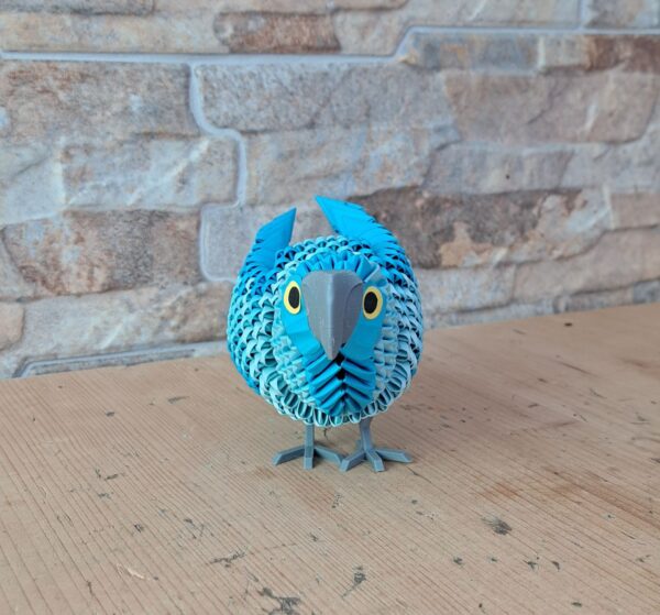 Papagei - in 3 verschiedenen Blautönen