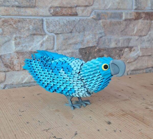 Papagei - in 3 verschiedenen Blautönen