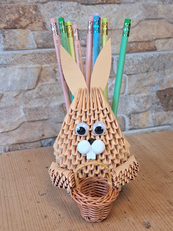 Hase - Osterhase - Stifthalter - Caramel