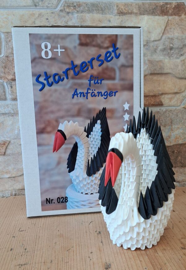 Schwan - mit schwarzem Kranz - Starterset