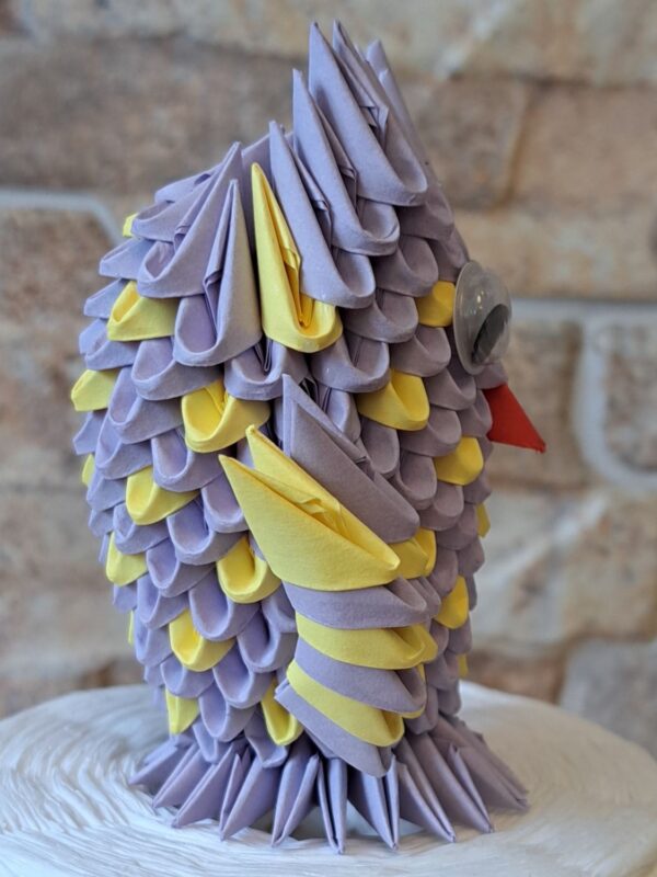 Eule - Klein - in den Farben Violet, Gelb