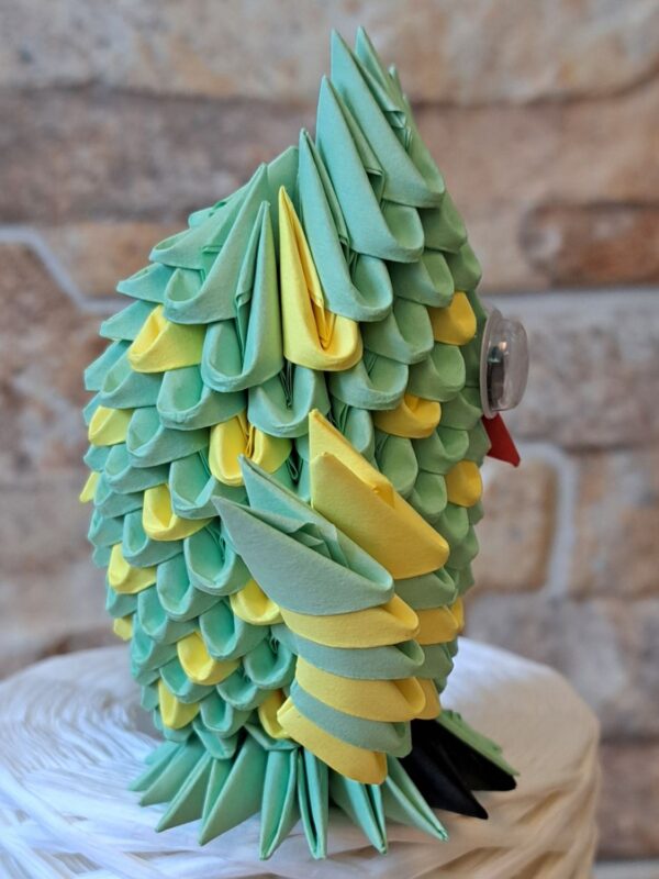 Eule - Klein - in den Farben Gelb, Grün