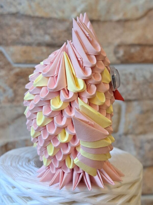 Eule - Klein - in den Farben Rosa, Gelb