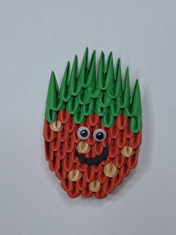 Erdbeere Magnetfigur Origami