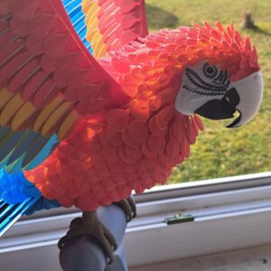 Papagei auf Ständer - Rot - 3d-Druck – Bild 6