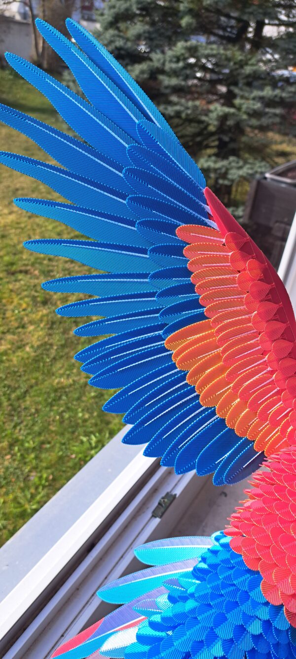 Papagei auf Ständer - Rot - 3d-Druck