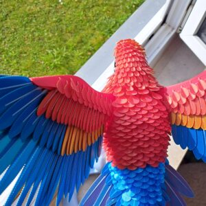 Papagei auf Ständer - Rot - 3d-Druck – Bild 3