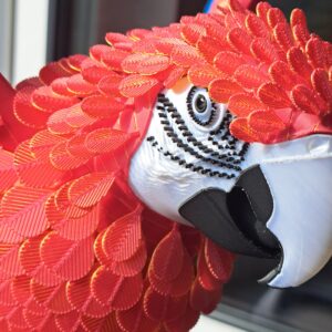 Papagei auf Ständer - Rot - 3d-Druck – Bild 2
