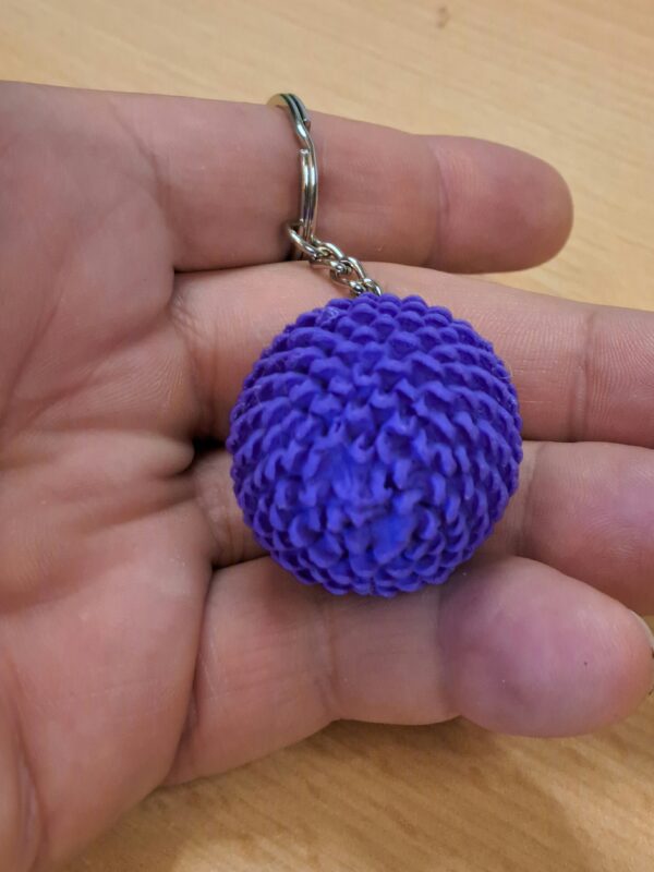 Ei - Violett - Schlüsselanhänger - 3d-Druck
