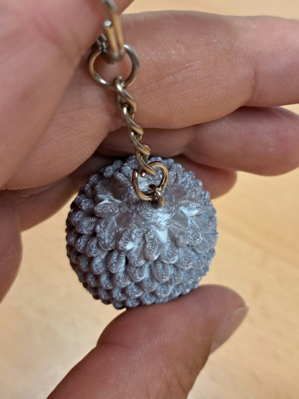 Ei - Silber - Schlüsselanhänger - 3d-Druck