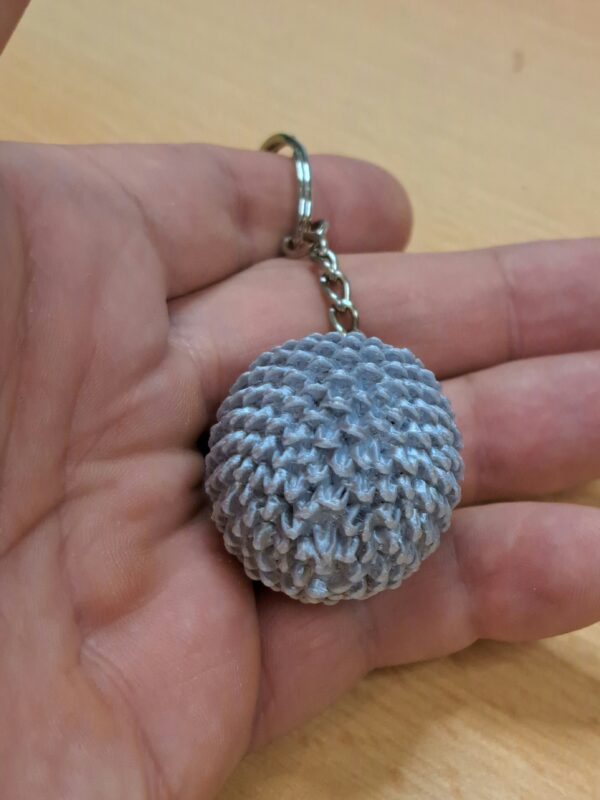 Ei - Silber - Schlüsselanhänger - 3d-Druck